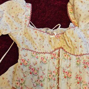 RARE LACEMADE ROSE GARDEN CORSET DRESS WITH REVERSABLE CORSET SIZE XS  POCKETS